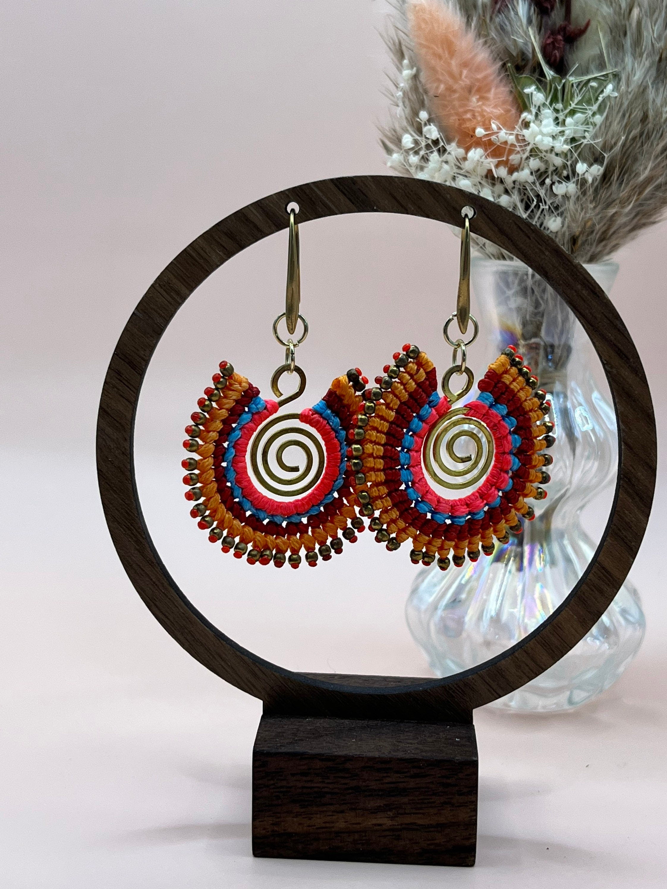 Designers Collection Paper Quilling Ear Rings for Women(Tri colour)  DSERE001 : Kalpana Neve: Amazon.in: Fashion